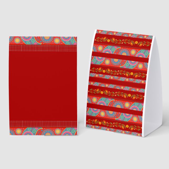 Desi Wedding Style Deep Red Design (Front/Back)