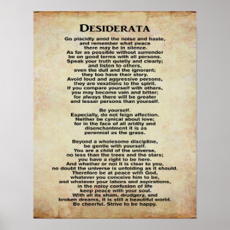 Desiderata  11 x 14 Art Print