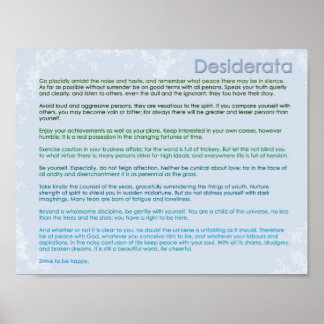 Desiderata and Butterflies Poster