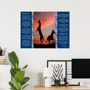 Desiderata Black Stallone silhouette Posters