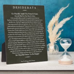 Desiderata Blackboard Chalk Art Plaque