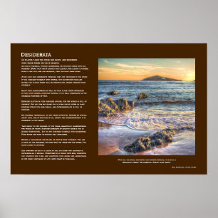 Desiderata - Burgh Island from Bantham at Sundown Poster