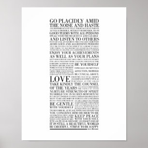Desiderata by Max Ehrmann Poster