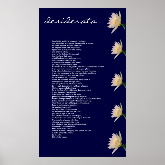 Desiderata ~ Canvas Print (Front)