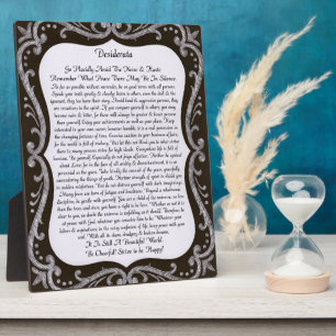 Desiderata Chalk Art Plaque