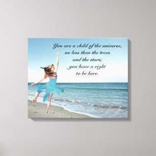 Desiderata Child of Universe Canvas Print