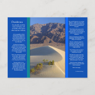 DESIDERATA Desert Range Postcard