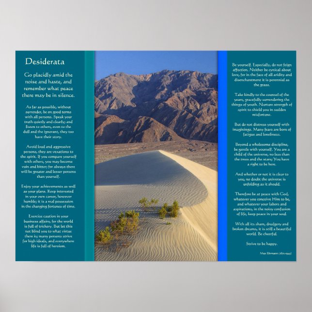 DESIDERATA Desert Range Posters (Front)