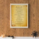 Desiderata "Desired Things" on Vintage Parchment Poster<br><div class="desc">Desiderata "Desired Things" A beautiful piece of prose poem by American writer Max Ehrmann(1872–1945). A philosophy of life on Vintage Golden Floral Parchment with font design.</div>
