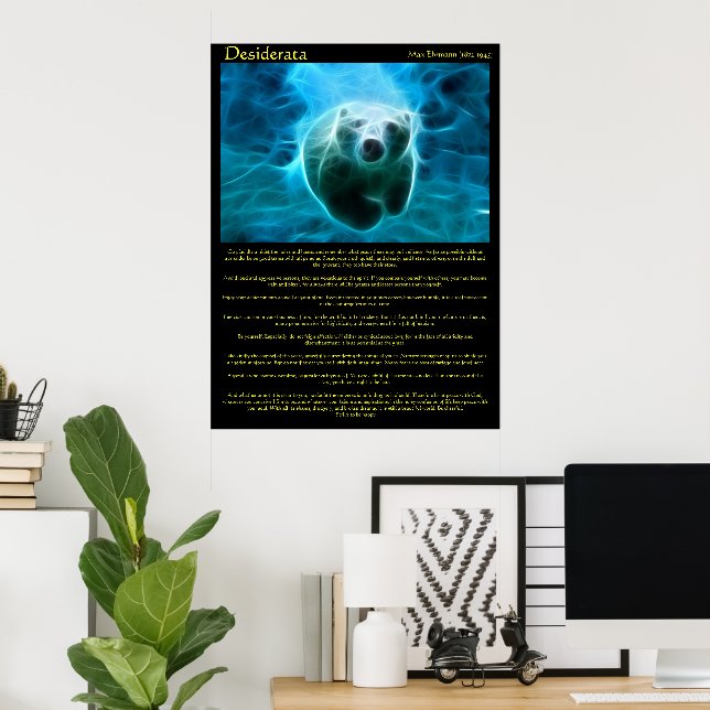 Desiderata Electricity Bear Posters (Home Office)