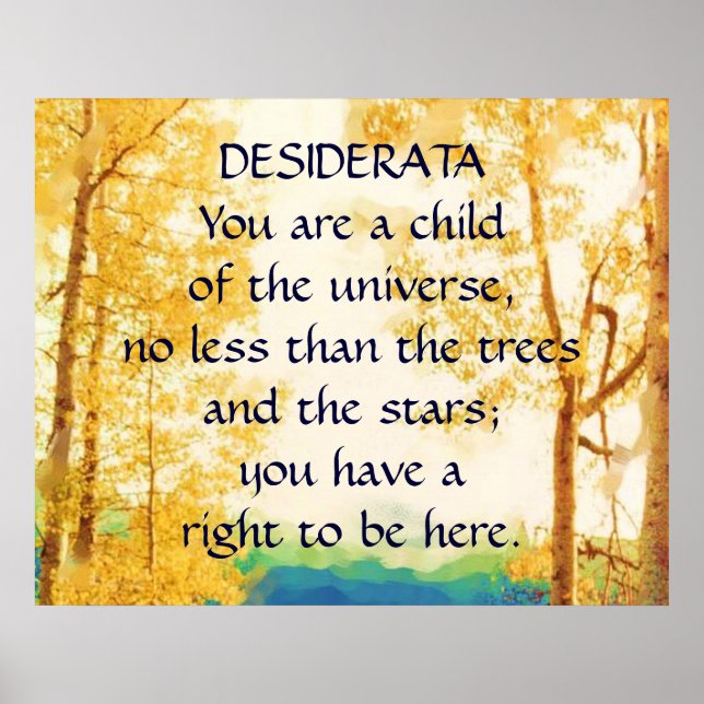 DESIDERATA Faded Aspens poster (Front)