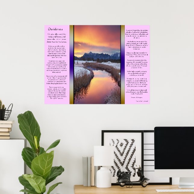 Desiderata Frozen River With Snow Posters (Home Office)