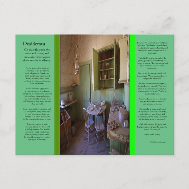 DESIDERATA Ghost Room Postcard (Front)