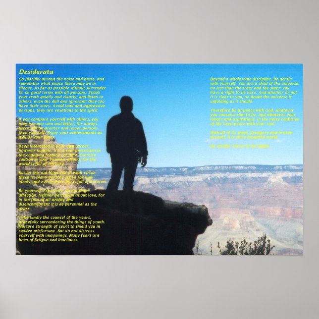 Desiderata-GrandCanyon Poster (Front)