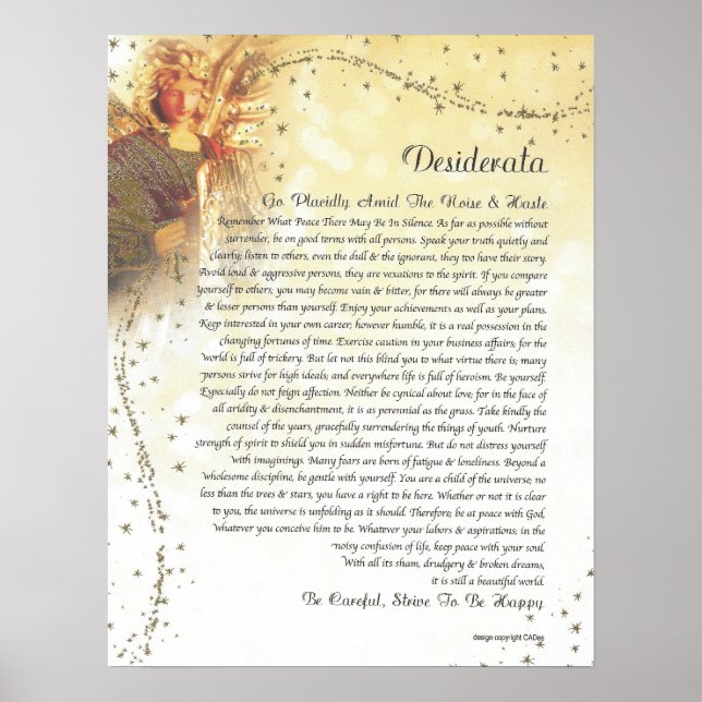 DESIDERATA Guardian Angel Poster (Front)