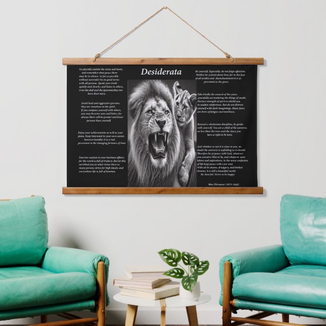 Desiderata: Harmony in the Wild Hanging Tapestry (Living Room)
