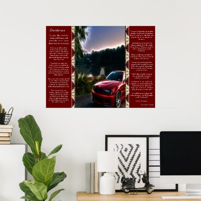 Desiderata  Hot Red Car Posters (Home Office)