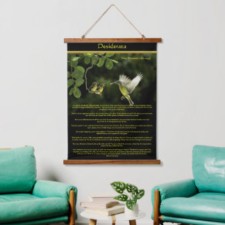 Desiderata Hummingbird feeding the baby Hanging Tapestry