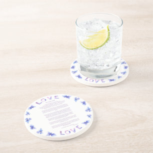 Desiderata Hydrangea by Max Ehrmann  Coaster