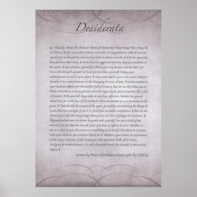 DESIDERATA in Lavender Fields Forever Poster (Front)