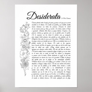 Desiderata in Spanish Poster