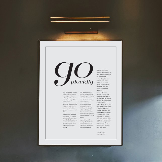 Desiderata Inspirational Art Print (Creator Uploaded)