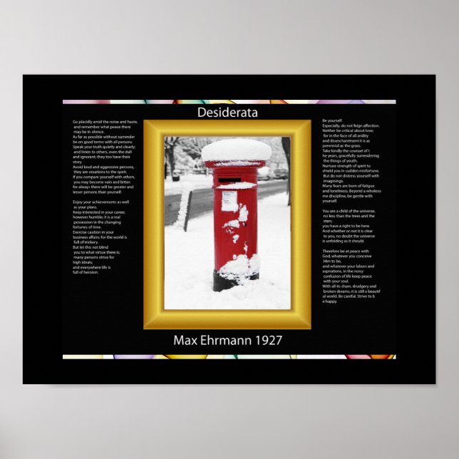 DESIDERATA Mail Box Posters (Front)