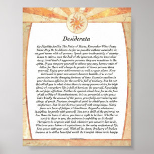 DESIDERATA Marble Aztec Sun Poster
