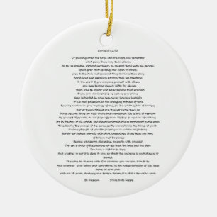 DESIDERATA MAX ERHMANN ORNAMENT