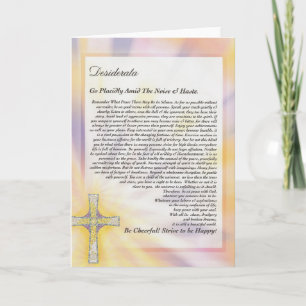 DESIDERATA Mosaic Cross Card