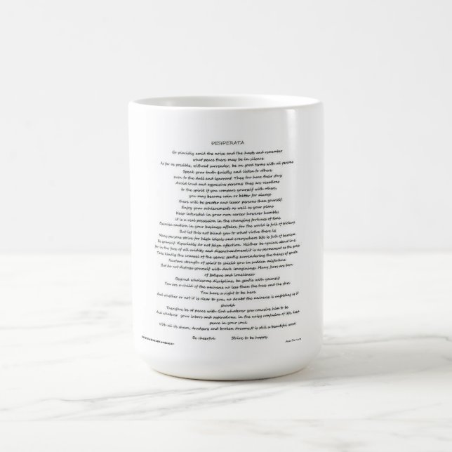 DESIDERATA MUG (Center)