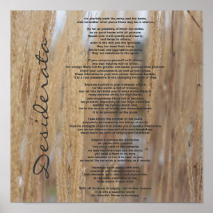 Desiderata Nature Poster