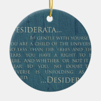 Desiderata On Canvas Ceramic Ornament