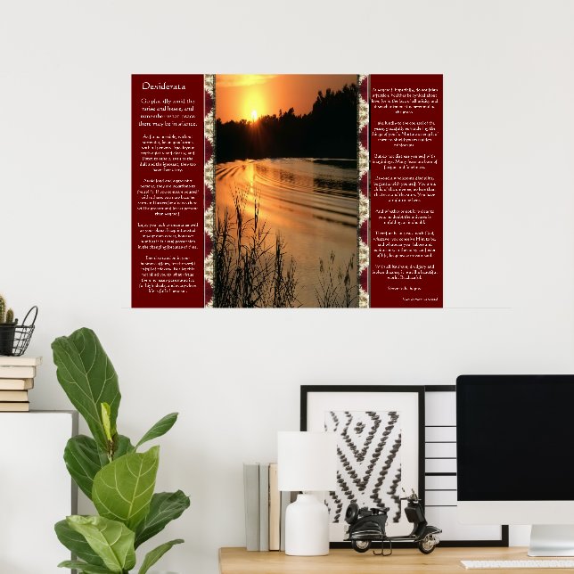 Desiderata Orange SunSet Posters (Home Office)