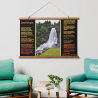 DESIDERATA Orange Waterfalls stream in the forest
