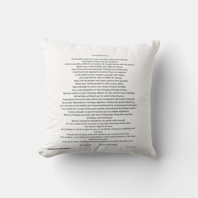 DESIDERATA PILLOW (Front)