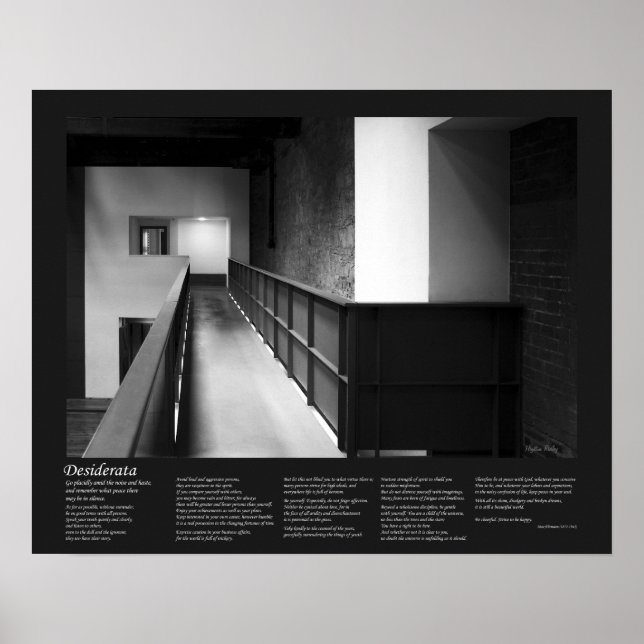 Desiderata Poem - Architectural Fugue Fine Art Poster (Front)