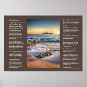Desiderata poem - Burgh Island from Bantham Poster
