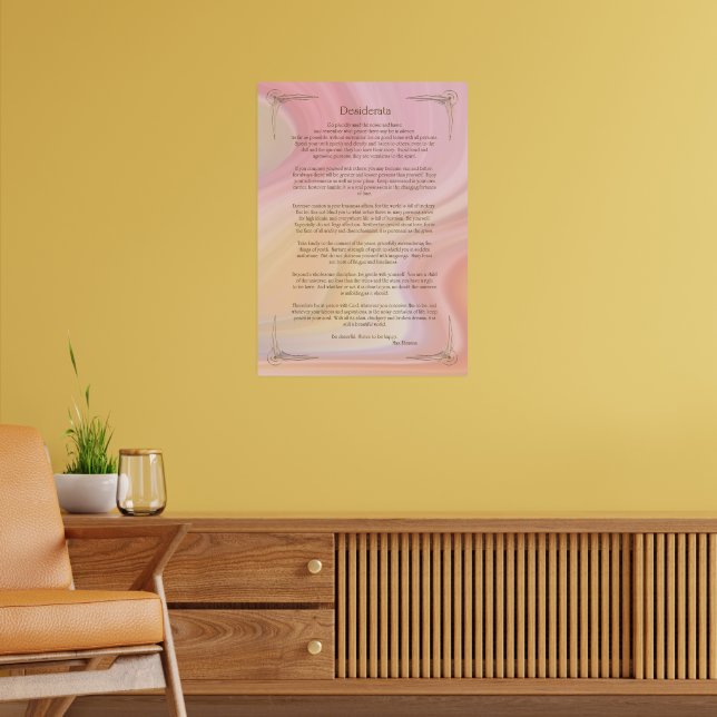 Desiderata Poem by Max Ehrmann Poster (Living Room 2)