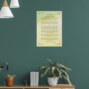 Desiderata Poem by Max Ehrmann Poster