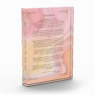 Desiderata Poem by Max Ehrmann Poster Photo Block
