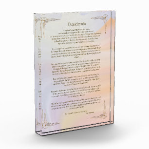 Desiderata Poem by Max Ehrmann Poster Photo Block