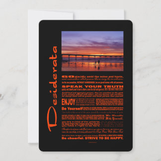 Desiderata Poem Colourful Sunset Behind The Pier