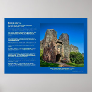 Desiderata Poem - English Castle Entrance Poster