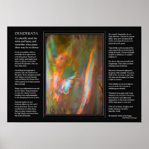 Desiderata poem - Eucalyptus Tree Bark Poster