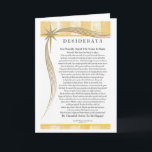 Desiderata Poem Gold Star Designer Card<br><div class="desc">Desiderata Poem Gold Star Design Carder</div>