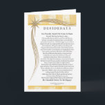 Desiderata Poem Gold Star Designer Card<br><div class="desc">Desiderata Poem Gold Star Design Carder</div>