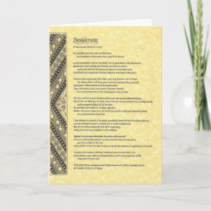 DESIDERATA Poem=Max Ehrmann=Parchment Collection Card