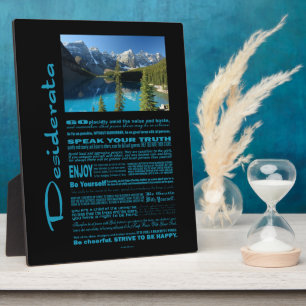 Desiderata Poem Moraine Lake Plaque