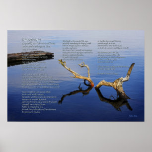 Desiderata Poem on Lake's Edge poster